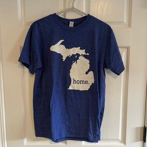 Anvil Unisex Crew Neck Short Sleeve Michigan Home Tee Size M